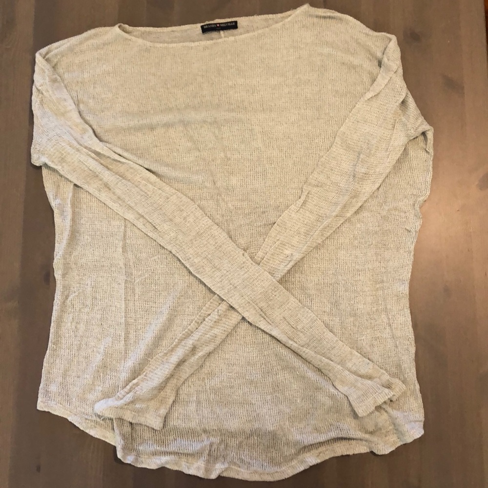 Brandy Melville sheer cream sweater